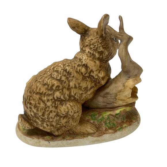Homco #1411 Bunny on a Log Figurine - Picture 4 of 7